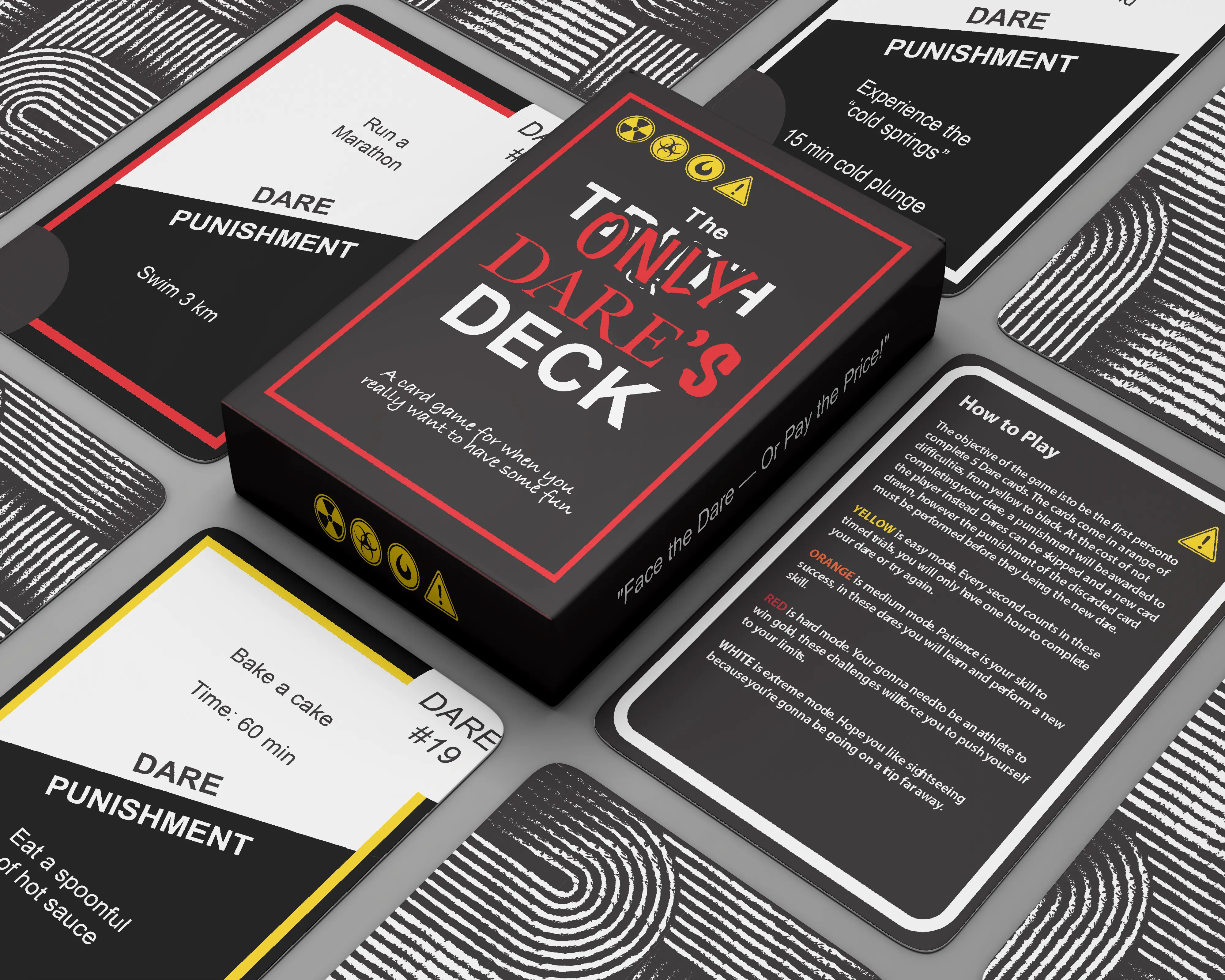 A layout spread of the deck of cards
